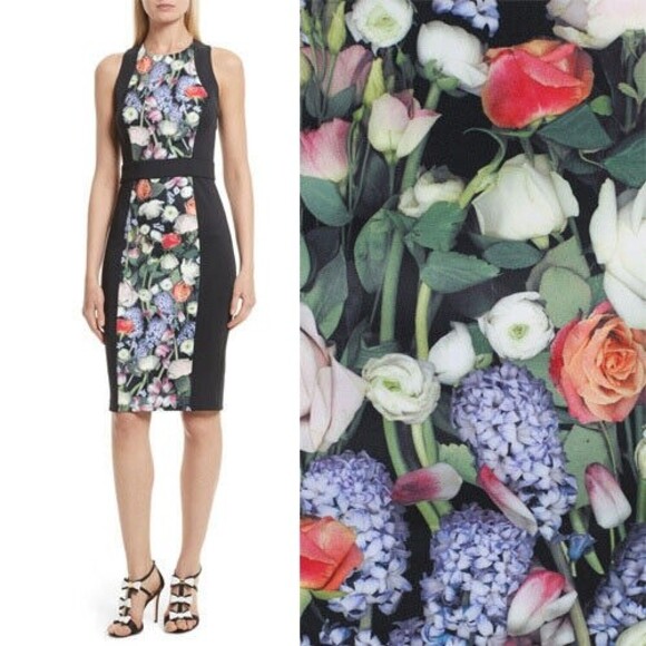 ❤︎ Ted Baker ❤︎ Akva Kensington Floral Body-Con Dress - Ted Size1(US4) - Picture 1 of 4